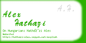 alex hathazi business card